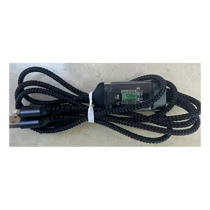 Dual-Head Charging Cable with Digital Display